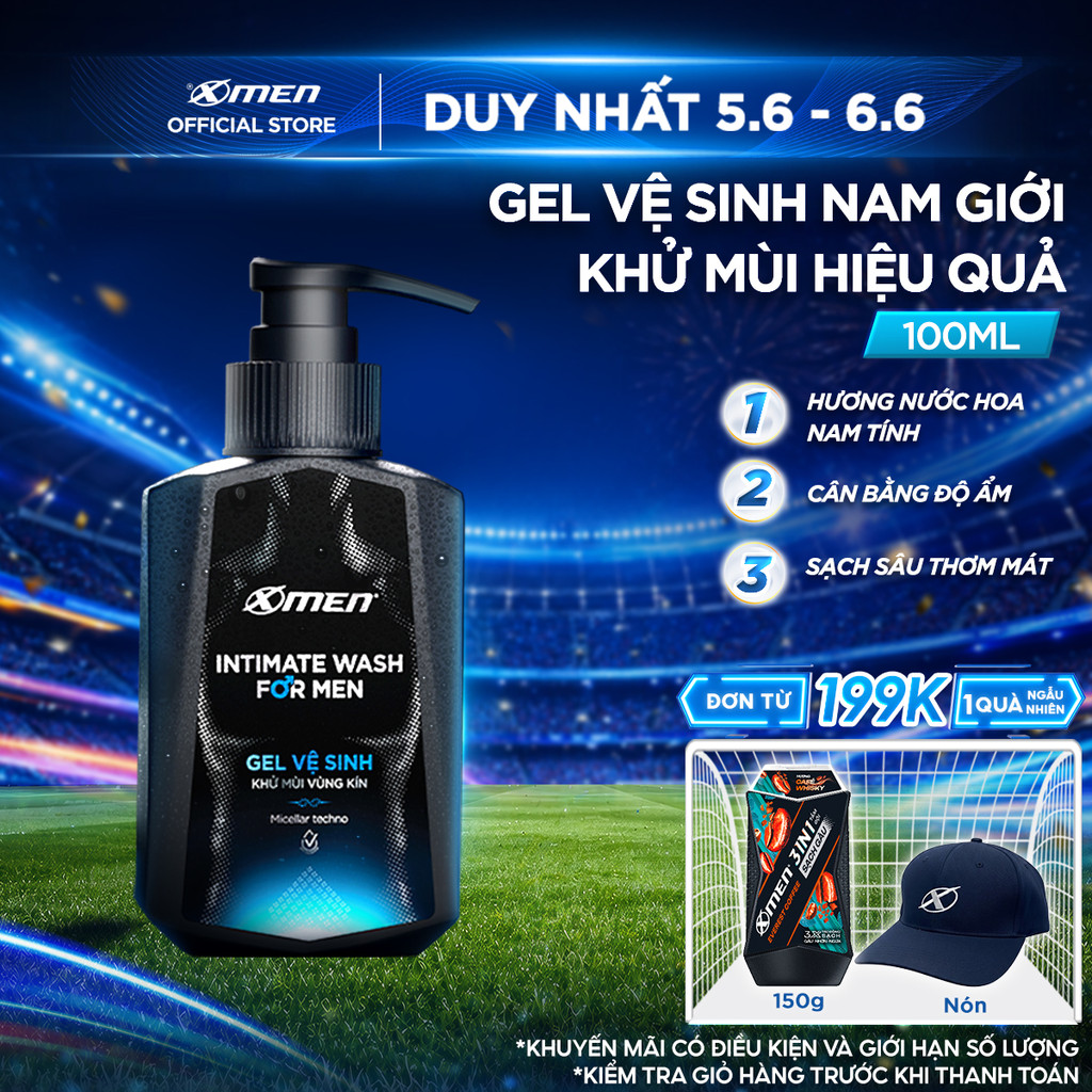 Gel vệ sinh nam giới Xmen 100ml - Intimate Wash for Men hương nước hoa Pháp sang trọng