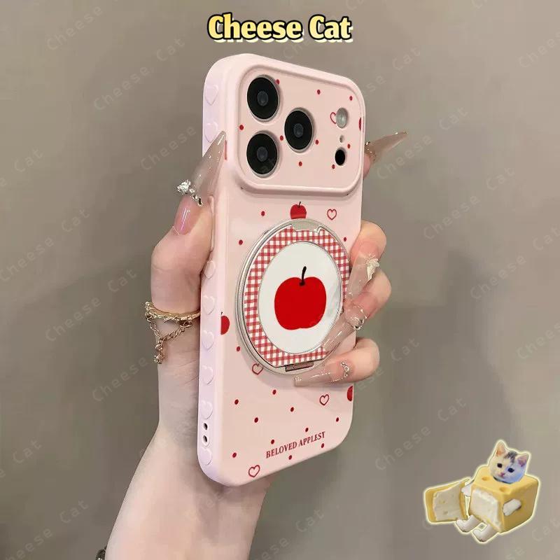 Giá đỡ điện thoại siêu mỏng táo ốp lưng tình yêu cho iPhone Ốp lưng cho iPhone 14 13 12 11 15 Plus 16 17 Pro Max