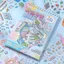 WANYEDI Cabin Scene Pocket Sticker, PET Phim Hoạt Hình Phong Cảnh Miếng Dán Sách, DIY Nhà Thu Nhỏ Miếng Dán Cabin Cảnh Cho Trẻ Em