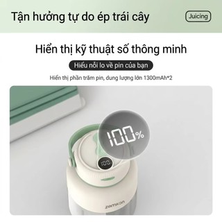 [Bảo hành 1 năm] Máy xay sinh tố VINZEO sử dụng công nghệ của Đức, sức chứa 1100ml-26 miếng Màn hình LED có thể nghiền bằng lưỡi siêu công suất