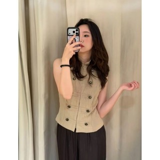 Áo sơ mi không tay hai màu ZA 7969223