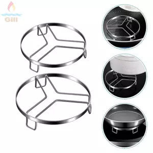 Giá để nồi GILL, Giá hấp dày có thể xếp chồng lên nhau, Thảm nồi inox chống trượt Nhà bếp Bếp Bếp Giá để đồ
