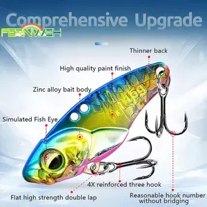 1 Chiếc 3.5-15g Kim Loại Spinner Mồi Câu Cá VIB Thìa Mồi Câu Cá Crankbait Bass Nhân Tạo Mồi Cứng Cicada VIB Câu Chuyện Câu Cá [MỚI]