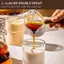 Cốc đo Espresso thủy tinh chịu nhiệt 75ml Bình sữa thủy tinh miệng đôi có tay cầm Cốc đo cân thủy tinh [VN]