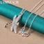 URMYLADY Bạc 925 Chuồn Chuồn Mặt Dây Chuyền Vòng Cổ Nữ Cưới Quyến Rũ Đính Hôn Trang Sức Thời Trang
