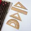 Bộ bảng tam giác giảng dạy bằng tre Bộ thước tam giác La bàn Protractor Lettering 0606