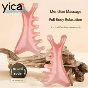Lược Massage YICA, Lược Kinh Tuyến Đầu Đa Năng Kéo Cơ Mặt, Quà Tặng Đầu Cạo Dụng Cụ Làm Đẹp 4 Trong 1