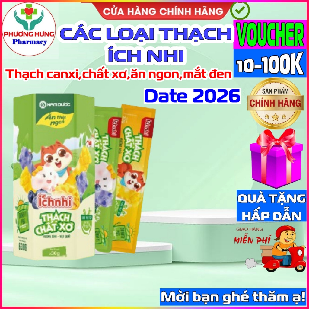 Thạch Chất Xơ, Thạch Mắt Đen, Thạch Ăn Ngon, Thạch Canxi Của Ích Nhi Cho Bé Ăn Rất Ngon Và Bổ Dưỡng