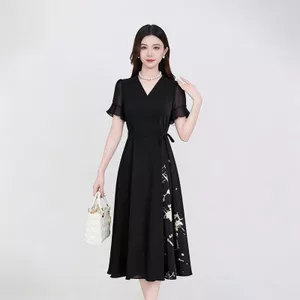 2026 Phong Cách Mới Phong Cách Trung Hoa Đầm Mẹ Nữ Kích Thước Lớn Bao Da Thịt Đáy Chân Ôm Hơn Váy Over-the-Knee