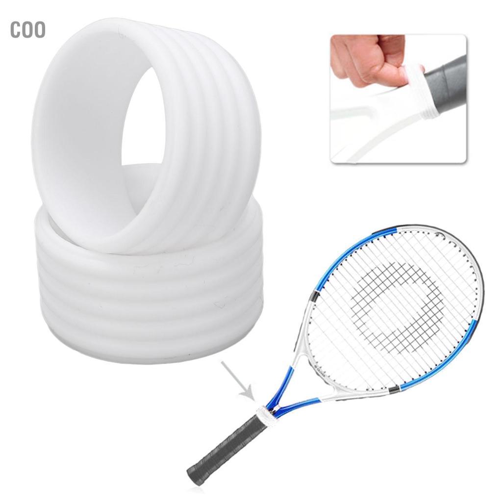 Coo ZASCHMOY 2 chiếc Vòng silicon có tay cầm vợt tennis - Khả năng thấm hút mồ hôi cao để tăng cường độ bám Có thể tái sử dụng & bền bỉ Phù hợp với mọi loại vợt (Xanh lam)