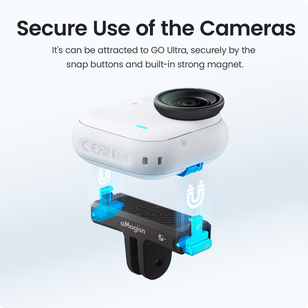 Đế tháo nhanh từ tính AMagisn cho Insta360 Go Ultra bằng nhựa Giá đỡ tháo nhanh cho Insta360 Go Ultra Phụ kiện cho Insta360 Go Ultra