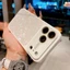 Ốp Điện Thoại Thủy Tinh Họa Tiết Vỏ Đơn Giản Cho iPhone 17 Pro Max 16 15 14 13 Vỏ Bảo Vệ Chống Sốc