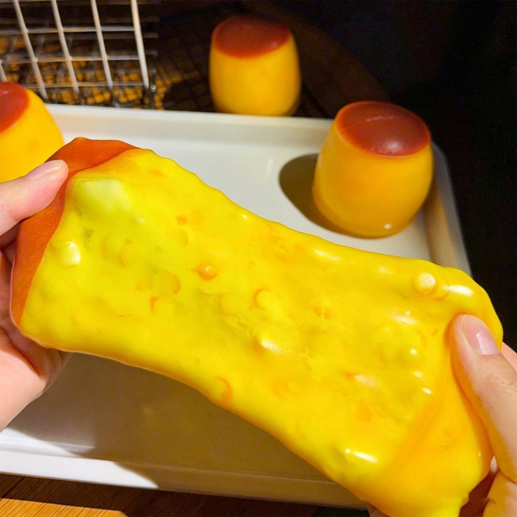 Pudding Căng Thẳng Bóng Squishy Hình Thực Phẩm Pudding Bóp Bóng Fidget Đồ Chơi Cảm Giác Giảm Căng Thẳng Cho Trẻ Em Quà Tặng