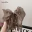 AqToCna Ruy Băng Thời Trang Ngọc Trai Nơ Tóc Cho Nữ Thanh Lịch Voan Nơ Đuôi Ngựa Kẹp Pin Nơ Barrette Ngọt Mũ Phụ Kiện AqToCna