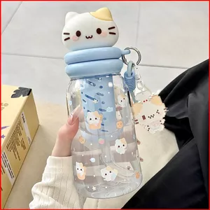 ST2 Dung Tích Lớn HELLO KITTY Ống Hút Cho Nữ & Học Sinh Chịu Nhiệt Di Động Thể Thao Cốc Nước TS2