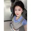 Áo sơ mi hai mảnh giả phong cách Hot Girl kiểu Mỹ phù hợp với mọi phong cách Slim-Fit Slimmer Look Top