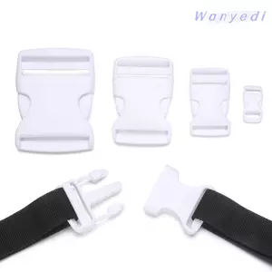 WANYEDI 2 / 5 / 10 / 20 / 30 Chiếc Khóa Cong Nhựa Trắng 6 Kích Cỡ Túi Dây Đeo Webbing Paracord Vòng Tay Khóa