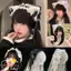 TOPTOOLCX Tai Mèo Băng Đô, Cosplay Ren Đầu Quấn, Nơ Lolita Mũ Đội Đầu Phụ Kiện Tóc