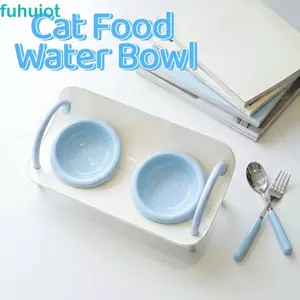 Bát nước thức ăn cho mèo FUHUIOT, Bát cao chân chống trượt chống trượt cho thú cưng, có thể điều chỉnh độ cao đa năng có thể tháo rời Trạm cho mèo ăn Phụ kiện cho chó