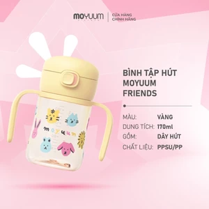 Thế hệ 3 - Bình tập hút PPSU Moyuum - Bản Friends - 170ml/270ml/330ml
