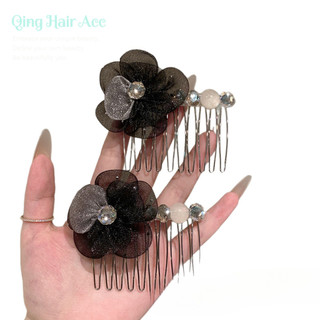 Phong Cách Hàn Quốc Gạc Hoa Chống Trơn Trượt Nổ Lược Lên Trên Xuống Dụng Cụ Tiện Dụng Phụ Kiện Tóc Sang Trọng Phụ Kiện Tóc Nữ Bên Tóc Lược