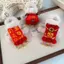 Năm Mới Phong Cách Công Chúa Vui Lòng May Mắn Tóc Sang Trọng Lấy Kẹp Nữ Đỏ Lưng Đầu Tấm Tóc Cá Mập Kẹp Tóc Mũ Đội Đầu CWPD