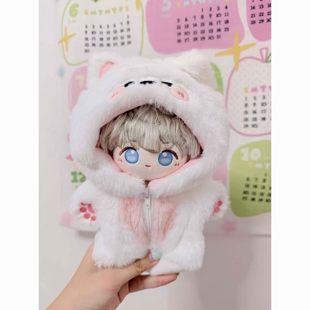 Samoyed Quần Áo Cho Bé 20CM Jumpsuit Động Vật Nhỏ Dễ Thương Hoạt Hình Búp Bê Sang Trọng Động Vật Jumpsuit Phụ Kiện 6.10