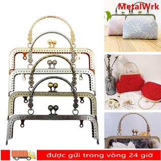 METALWRK Ví Khung Kiss Clasp, Kim Loại Vintage Ví Khóa Khung, Túi Mini Túi Phần Cứng Kiss Khóa Túi Làm