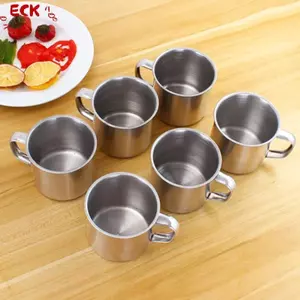 ECK 6 Chiếc Cắm Trại Ngoài Trời Đi Bộ Đường Dài Trà Cốc Cốc Cà Phê Inox HOT
