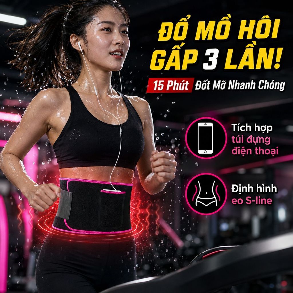 🔥Giá sốc🔥Đai nịt bụng giảm mỡ ra mồ hôi | Đai thắt lưng đốt mỡ thon eo nam nữ | Đai chống gù lưng giảm cân đa năng