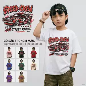 Áo phông trẻ em Size 90-150 học sinh tiểu học mềm mịn, thấm hút mồ hôi