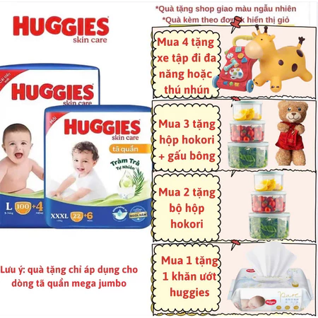 Tã Bỉm Quần HUGGIES MEGA FULL Size XXXL/XL/L/M/XXL tặng miếng giá tót nhất shopee mẫu mới nhất date mới Mẫu 5mm