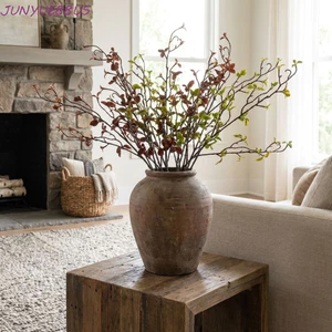 JUNYUE88US Gỗ liễu nhân tạo, Chi nhánh cây mô phỏng tóc xoăn cảm ứng thực sự, Trang trí DIY Cây xanh Bình nhựa Chất độn Cây xanh nhân tạo Phòng khách thân cây