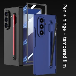 Dành cho Ốp lưng Samsung Galaxy Z Fold 7 có bản lề và bút thời trang sang trọng nhẹ nhàng