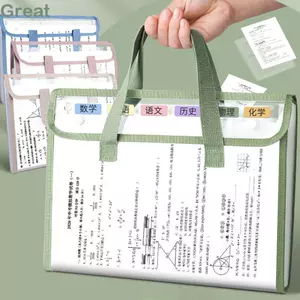 Thư mục tệp A4 GREAT, Túi đựng hồ sơ trong suốt chống nước, Thiết kế lật di động 13 túi Túi đựng tài liệu Văn phòng trường học