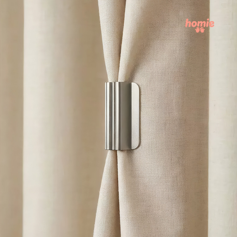 ✨Homie✨1 Cặp Kẹp Rèm Từ Tính Mạnh Để Ngăn Ngừa, có thể điều chỉnh.
