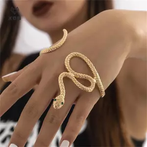 Punk Hip Hop Rắn Vòng Tay Nam Nữ Bohemian Thời Trang Đơn Giản Trang Sức Mở Lắc Tay [Mina]