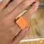 Bộ nhẫn Acrylic vuông hình học dành cho nữ Bộ hai mảnh màu thời trang Phụ kiện phong cách độc đáo mới