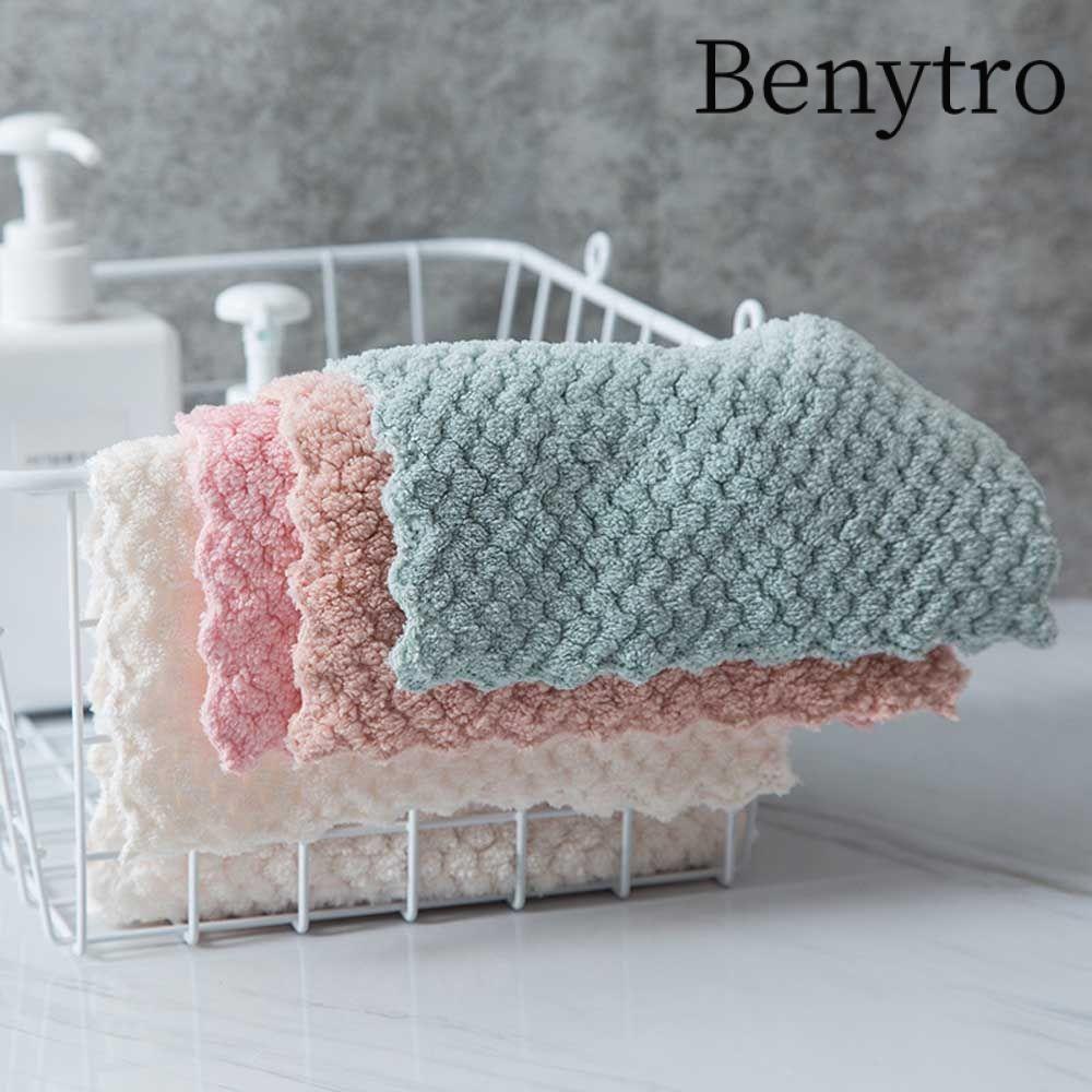 BENYTRO 1 / 3 Khăn Giặt Cửa Sổ Kính Microfiber Thấm Hút Đồ Dùng Nhà Bếp Làm Sạch Rags