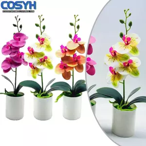 <cosyh>Artificial Phalaenopsis Orchid Long-Lasting Elegant Home Decor For Desk