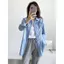 Áo sơ mi Denim dài vừa phải mùa xuân thu phiên bản Hàn Quốc Thiết kế dáng rộng Niche Áo sơ mi dài tay