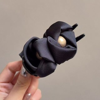 Kẹp Móng Vuốt Tóc BORAGETE, Kẹp Tóc Đầy Hoa, Kẹp Tóc Bun Vải Satin Trang Trí Chống Trơn Trượt