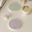 đế lót ly thấm hút nước thảm lót cốc diatomite kẻ caro macaron cách nhiệt chống trượt bàn học làm việc văn phòng có4màu 10cm