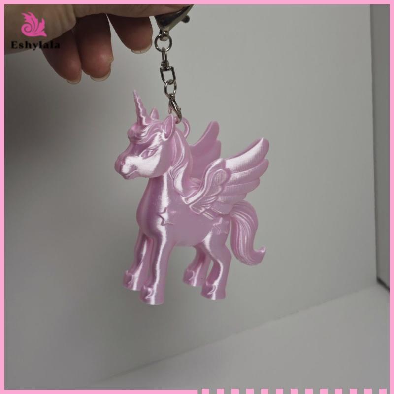 Eshylala Móc khóa 3D màu hồng thời trang Pegasus Túi dễ thương Quà tặng quyến rũ cho bé gái [MỚI]