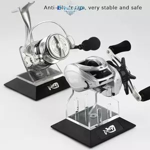E-WOITD Acrylic Fishing Reel Display Holder Spinning Baitcasting Reel Stand Ra Bền Chống Trượt Nước Thả Bánh Xe Hiển Thị Đứng Hỗ Trợ E-WOITD