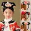 E-WOITD Hoa Phong Cách Trung Hoa Mũ sel Ngọc Trai Phong Cách Cổ Đại Công Chúa Tóc Vòng Hanfu Mũ Đội Đầu Hanfu Kẹp Tóc Nữ E-WOITD