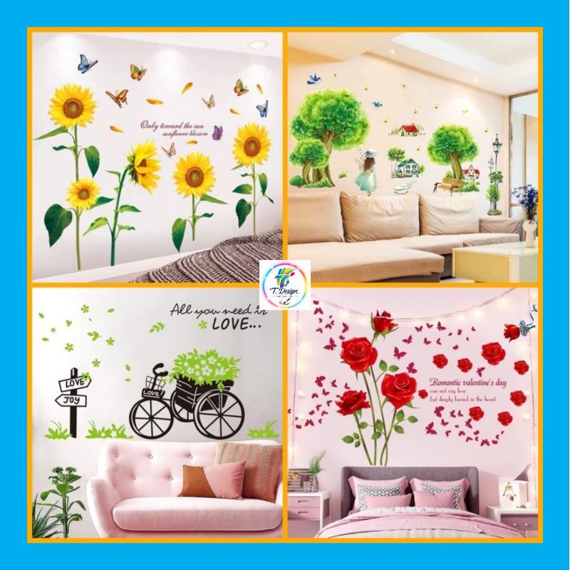 "Decal dán tường trang trí phòng khách và phòng ngủ - mẫu mã đa dạng, sáng tạo"