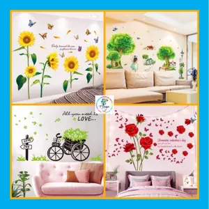 "Decal dán tường trang trí phòng khách và phòng ngủ - mẫu mã đa dạng, sáng tạo"