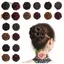 DELMER Tóc Tổng Hợp Bun, Hoa Nhẫn Bun Tóc Donut Chín Hoa Tóc, Kiểu Tóc Giả Scrunchie Cô Dâu Tóc Xoăn Chignon Nữ