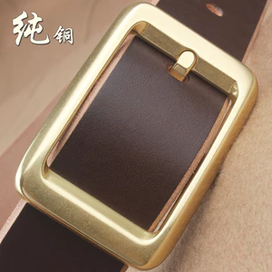Thắt lưng khóa đồng nguyên chất 20516 / Phong cách nam / Dày / Da bò lớp đầu tiên / Khóa chốt đồng nguyên chất / Độ dày 5mm / Chiều rộng 3,85cm / Khóa đồng nguyên chất Lớp đầu tiên Khóa chốt da bò / Thắt lưng da mờ